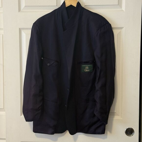 Vintage 1980s–90s Orvis Navy Blazer Made in USA 2-Button Sport Coat 44R (Approx) - Picture 8 of 11